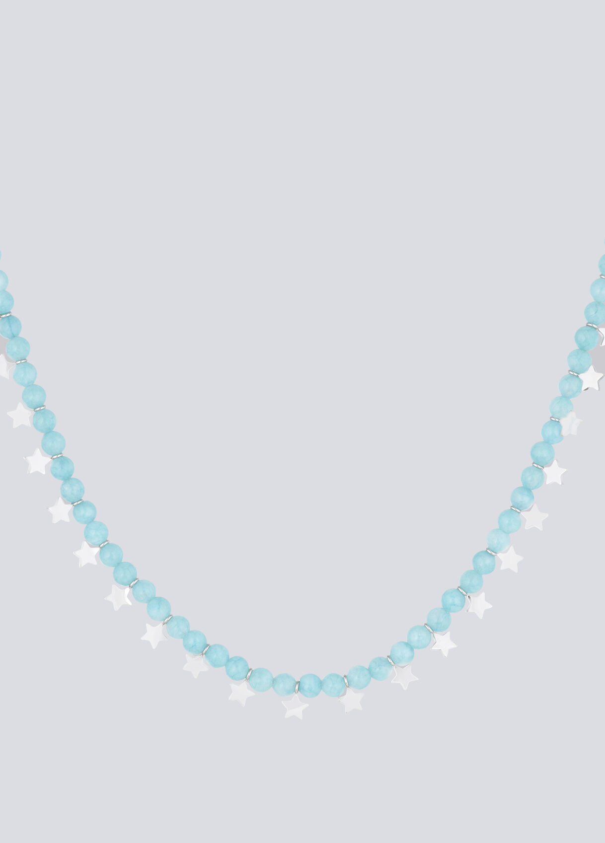 Light blue necklace with stars